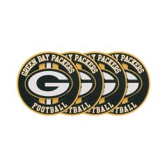 Packers FOCO 4-Pack Die Cut Logo Coaster Set