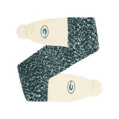 Packers Women's Confetti Cream Scarf With Pom