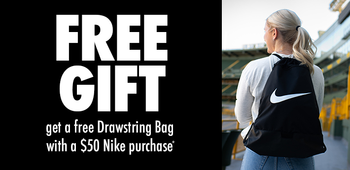 Free Gift. Get a free drawstring bag with a $50 nike purchase