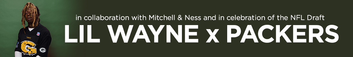 in Collaboration with Mitchell & Ness and in celebration of the NFL Draft LIL WAYNE x PACKERS